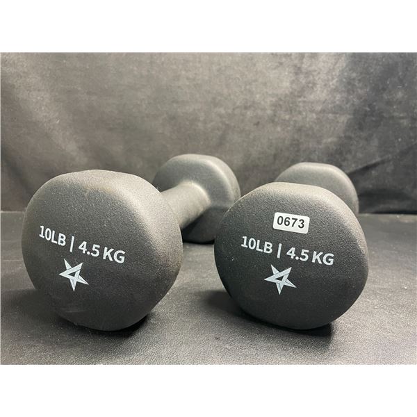 2PC 10LB Dumbbell Set (Black) - Brand New