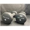 Image 1 : 2PC 10LB Dumbbell Set (Black) - Brand New