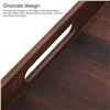 Image 5 : Solid Walnut Wood Tray - Rectangular Japanese Style Tea Tray - 13.4" x 9.1" - New