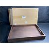 Image 6 : Solid Walnut Wood Tray - Rectangular Japanese Style Tea Tray - 13.4" x 9.1" - New