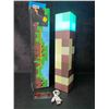 Image 1 : Minecraft Multi-Color Light-Up Wall Torch Lamp - USB-Rechargeable; Multi-Color Effects - New