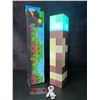 Image 1 : Minecraft Multi-Color Light-Up Wall Torch Lamp - USB-Rechargeable; Multi-Color Effects - New