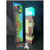Image 1 : Minecraft Multi-Color Light-Up Wall Torch Lamp - USB-Rechargeable; Multi-Color Effects - New