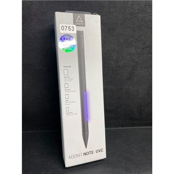Adonit Note-UVC iPad Stylus Pen with LED UVC Germicidal Sanitization Lights - New