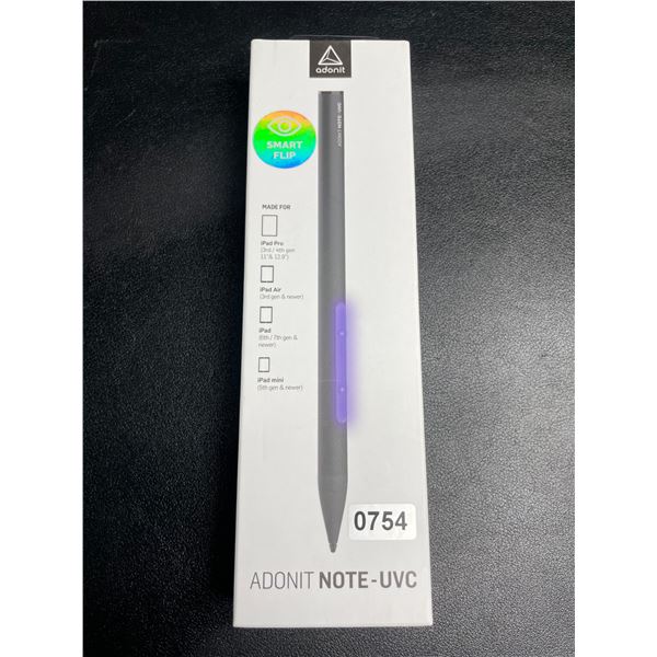 Adonit Note-UVC iPad Stylus Pen with LED UVC Germicidal Sanitization Lights - New