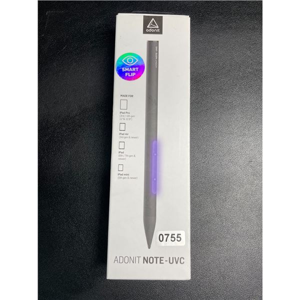 Adonit Note-UVC iPad Stylus Pen with LED UVC Germicidal Sanitization Lights - New