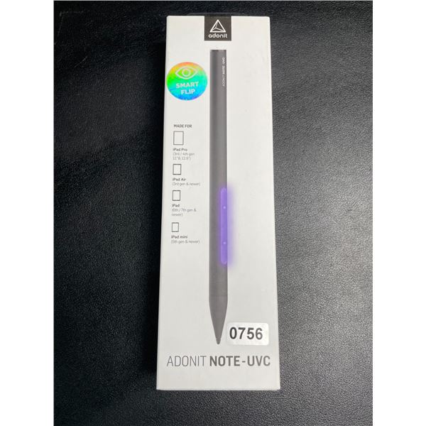 Adonit Note-UVC iPad Stylus Pen with LED UVC Germicidal Sanitization Lights - New