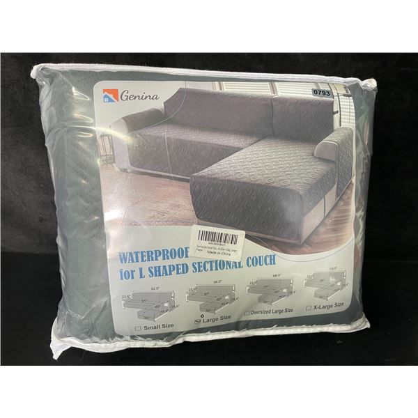 Waterproof Cover for L-Shaped Sectional Couches (Large Size) Dark Gray - Brand New!