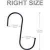 Image 2 : 2 Packs (30PCS Each) Black S Hooks (3.3") Large S Hanging Hooks; Versatile/Multipurpose Hooks - New
