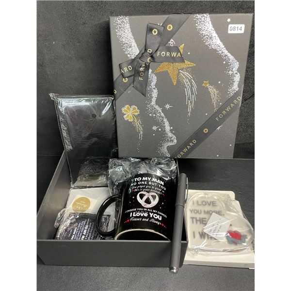 Gift Box Set for Him/For Husbands - Includes Mug, Pen, Notebook, Coaster, etc. - Brand New