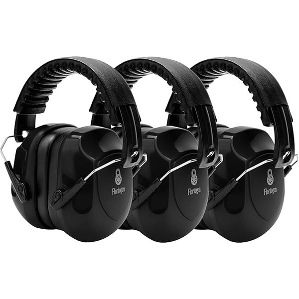 3-Pack of Ear Protection Noise Cancelling Earmuffs; SNR 34dB; For Shooting, Mowing, Hunting - New