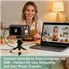Image 9 : 4K Ultra HD Digital Camera with 16X Digital Zoom, 2.8" Screen; Compact Digital Camera - New