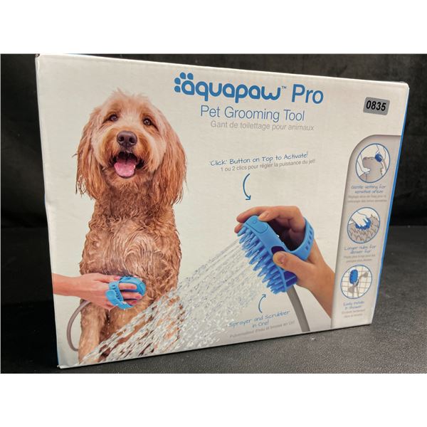 Aquapaw Pro Pet Grooming Tool - Sprayer and Scrubber Tool in One with Hose & Shower Attachment - Ne