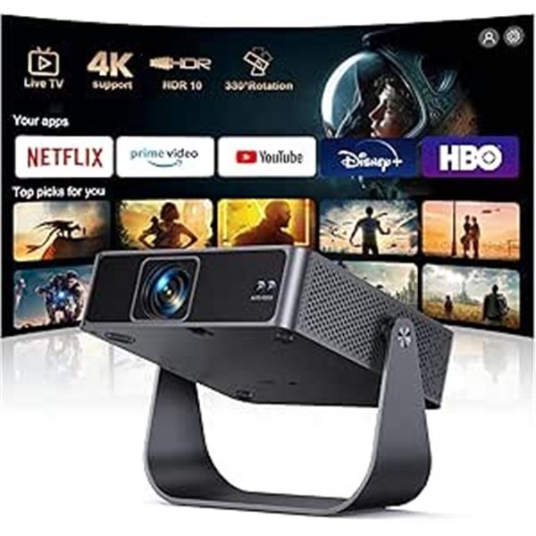 Putrims S36 4K Smart Video Projector with AI Autofocus/Keystone/WiFi 6/Bluetooth Projector - NEW