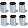 Image 1 : Box of 6 Rolls Thermal Transfer Ribbon (4.33" x 984') Black Industrial Barcode Label Printer Ribbon