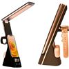 Image 1 : Folding 5-in-1 LED Desk Lamp with Wireless Charging, Alarm Clock, & USB Port - New in Box