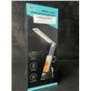 Image 6 : Folding 5-in-1 LED Desk Lamp with Wireless Charging, Alarm Clock, & USB Port - New in Box