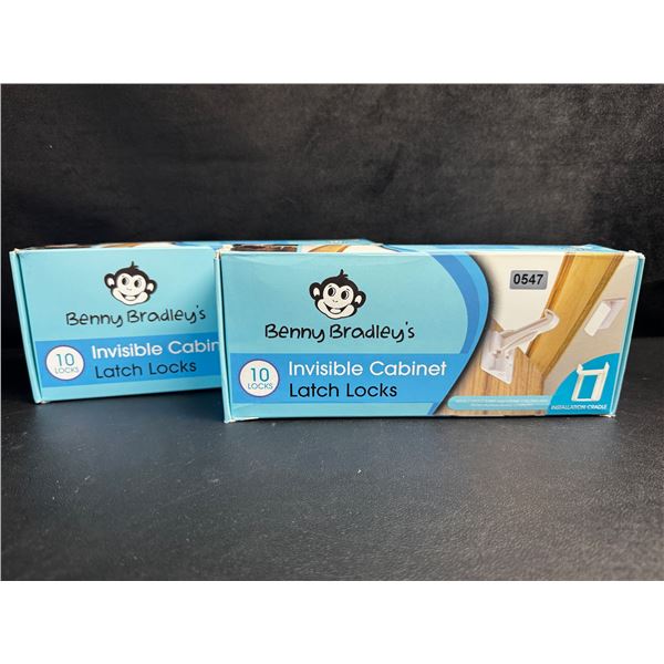 2 10-Packs of Benny Bradleys Invisible Cabinet Latches - NEW!