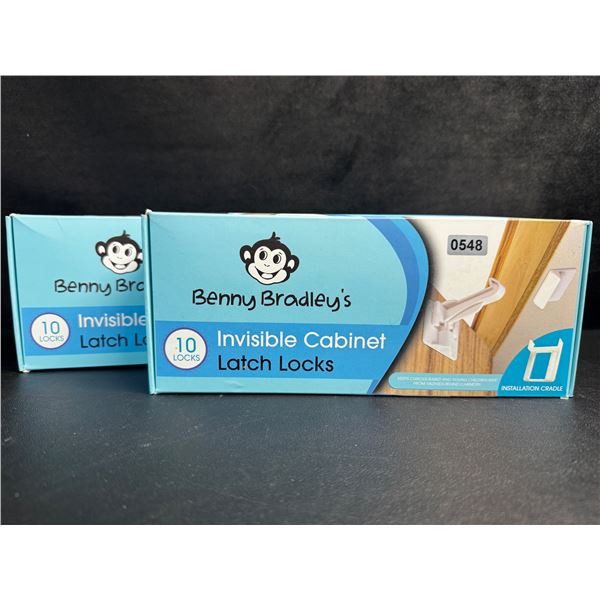 2 10-Packs of Benny Bradleys Invisible Cabinet Latches - NEW!