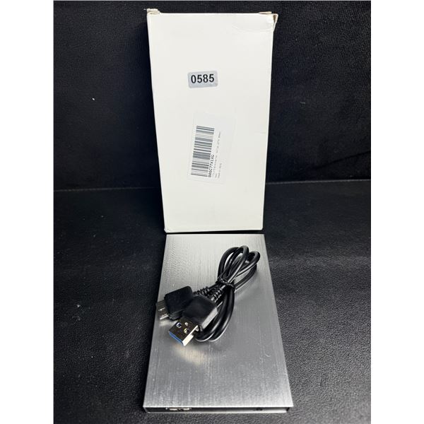 2TB Silver External Portable Flash USB Storage with Cable - New