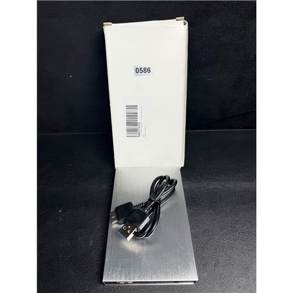 2TB Silver External Portable Flash USB Storage with Cable - New