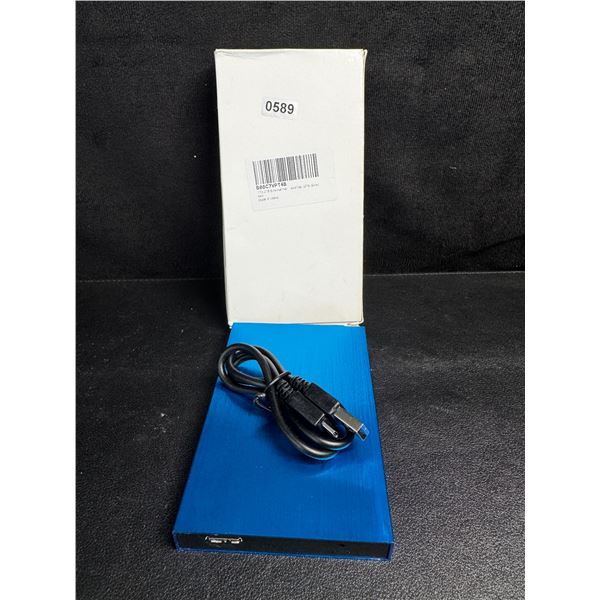 2TB Blue External Portable Flash USB Storage with Cable - New