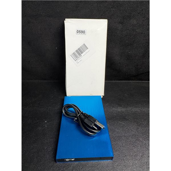 2TB Blue External Portable Flash USB Storage with Cable - New