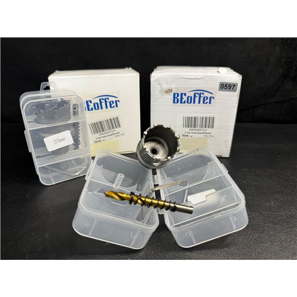 2 2-Packs of Beoffer 35mm Hole Saws - 4PCS TOTAL! - New