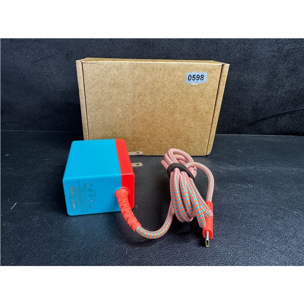 39Watt Nintendo Switch Charger with Braided Cord - Can Also Charge Mobile and Other Devices - New