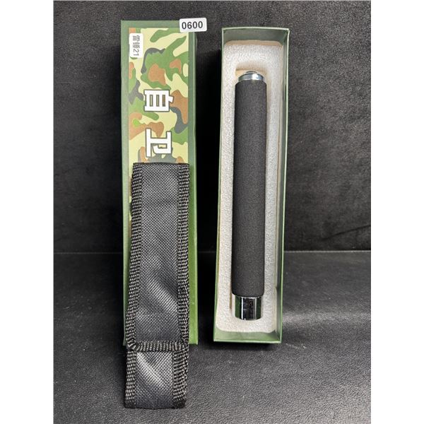 21 Inch Steel Retractable Security Baton with Padded Grip and Belt Pouch - New