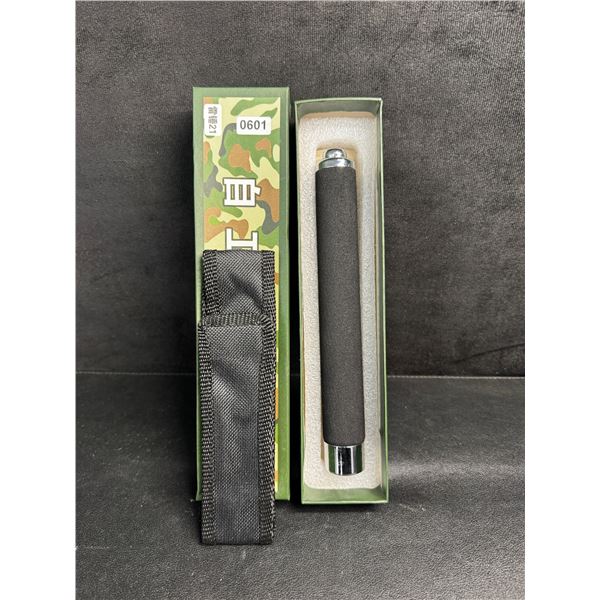 21 Inch Steel Retractable Security Baton with Padded Grip and Belt Pouch - New