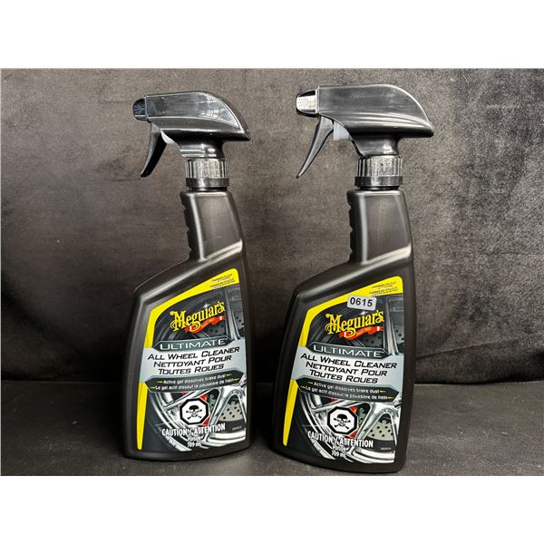2 Bottles of Meguiars Ultimate All Wheel Cleaner Active Gel 709ml Each - NEW!