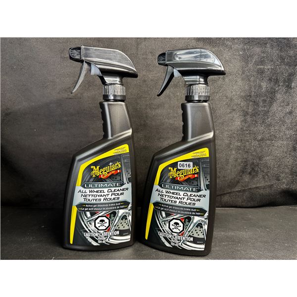 2 Bottles of Meguiars Ultimate All Wheel Cleaner Active Gel 709ml Each - NEW!