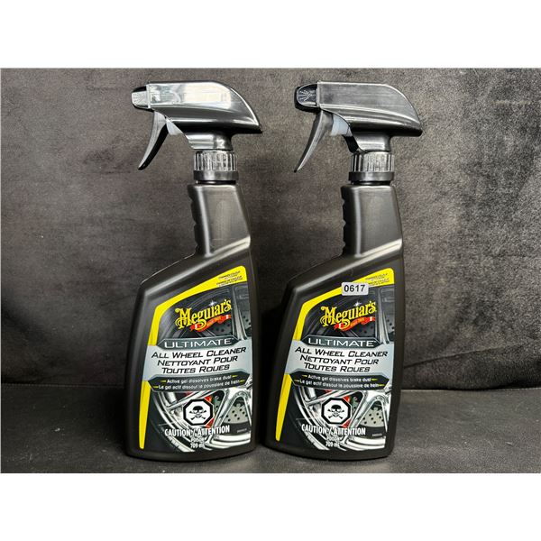 2 Bottles of Meguiars Ultimate All Wheel Cleaner Active Gel 709ml Each - NEW!