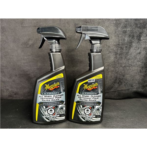 2 Bottles of Meguiars Ultimate All Wheel Cleaner Active Gel 709ml Each - NEW!