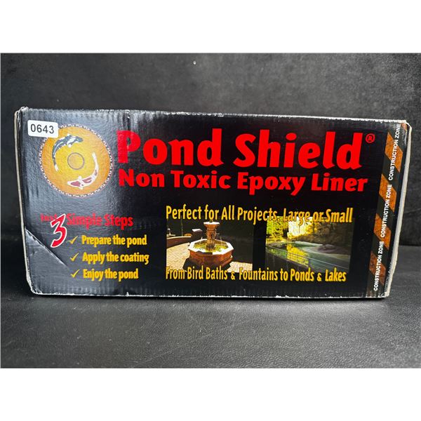 Pond Shield Non-Toxic Epoxy Resin Kit (1.5Qt) Black; Great for Ponds/Aquariums/Birdbaths etc. New