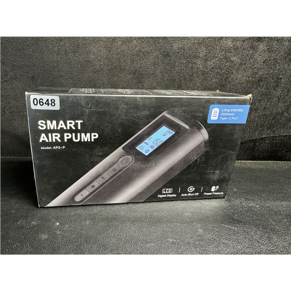 2000mAh Long Standby USB Type C Rechargeable Smart Cordless Airpump with Built in Powerbank - New