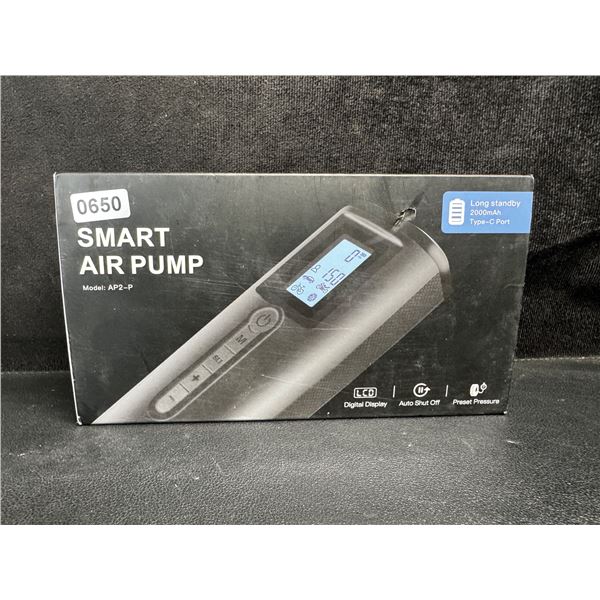 2000mAh Long Standby USB Type C Rechargeable Smart Cordless Airpump with Built in Powerbank - New