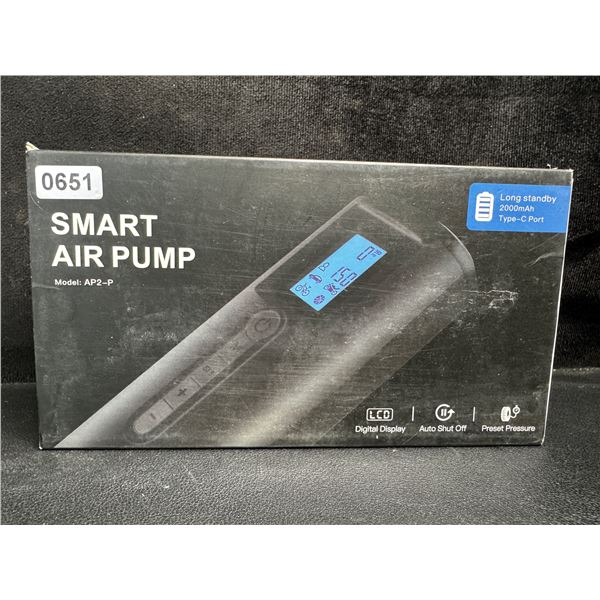 2000mAh Long Standby USB Type C Rechargeable Smart Cordless Airpump with Built in Powerbank - New