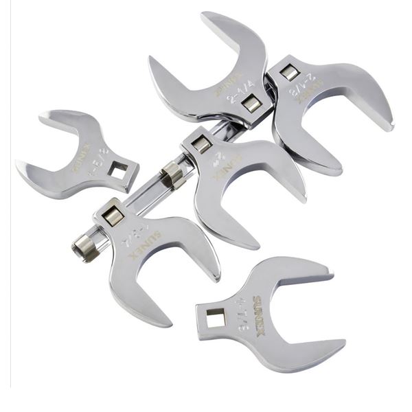Sunex Tools 1/2" Drive 6PC Jumbo Crowfoot Wrench Set - New