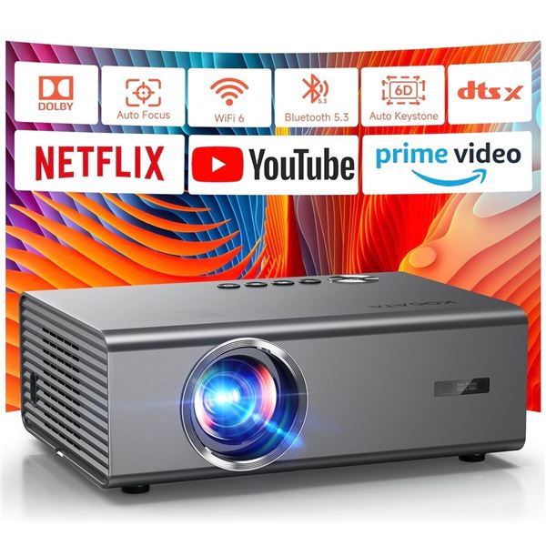 Kogata GC357 Netflix Licensed 4K LED Smart Projector with Dolby Audio - New
