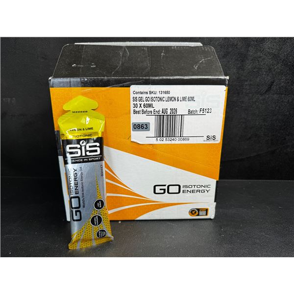 Go Lemon Lime Isotonic Energy Gel Pouches 30PCSx60ml Each - New
