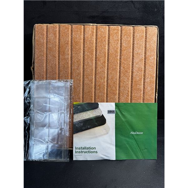 AkuDecor 6-Pack of Felt Wall Panels for Insulating Sound or Use as Cork Board with Pins - New