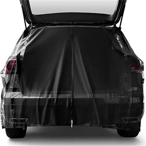 Car Tailgate Mosquito Net with Magnetic Mount/Trunk Privacy Mesh Curtain w/ 2-Way Zipper (XL) New