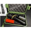 Image 2 : Super Bright Long Range Rechargeable Flashlight in Carry Case - New