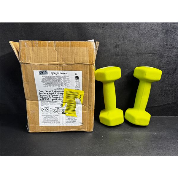 Amazon Basics 2-Pack of Neoprene Texture Dumbbell Weights - New