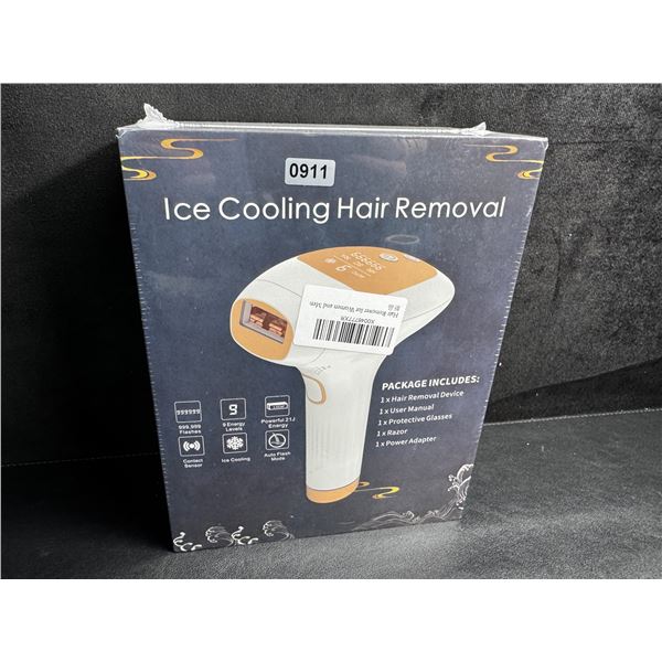 Ice Cooling IPL Hair Removal Gun 999,999 Flashes with Glasses and Razor - New