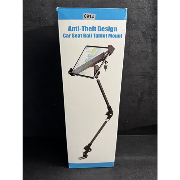 Anti Theft Tablet Mount - Car Seat Rail Mounted Bolts Down with Keys - New
