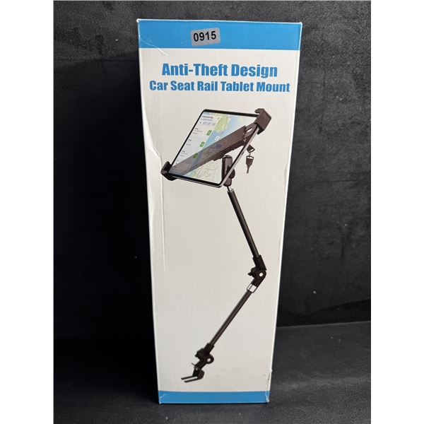 Anti Theft Tablet Mount - Car Seat Rail Mounted Bolts Down with Keys - New