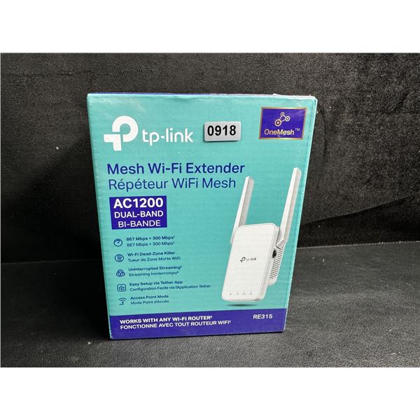 TP-Link AC1200 Mesh Wi-Fi Extender/WiFi Booster - Works with Any WiFi Router - New Sealed!